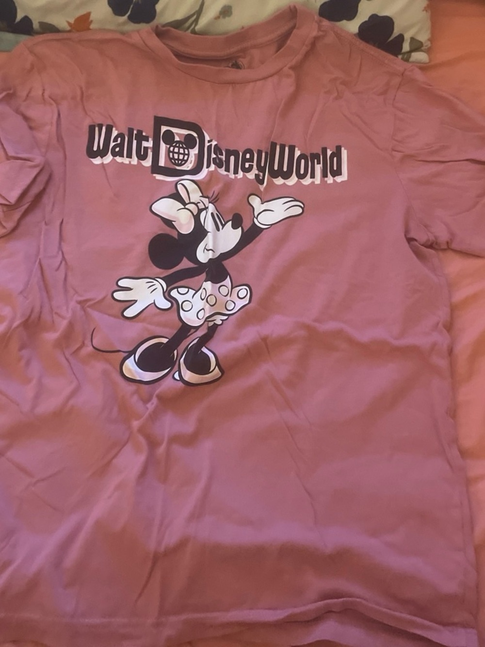 Disney Minnie Mouse Mauve Pink Graphic Tee